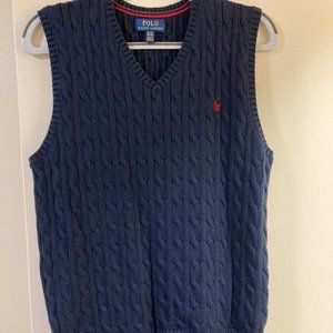 Polo Cable-Knit Cotton Sweater Vest (NWOT)